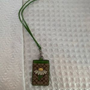 Coach lanyard/card case